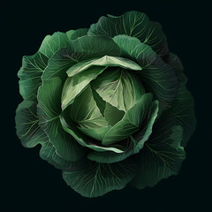 Vibrant Green Cabbage Leaves: Wholesome Organic Vegetable for Healthy Cuisine in Farm-to-Table Cooking