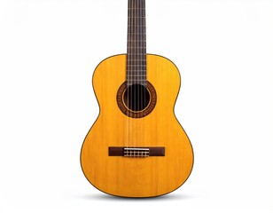 Obraz premium Classical guitar against white background
