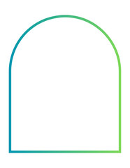 Obraz premium Gradient Filled Arch Shape Graphic Design isolated on transparent background.