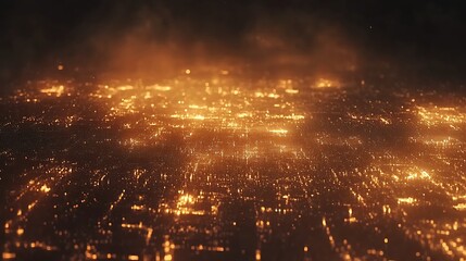 City ablaze at night