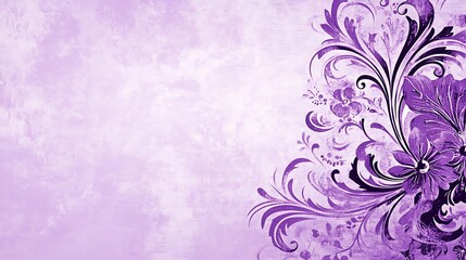 Elegant floral design on a soft purple background