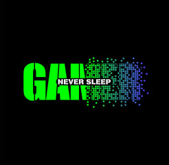 GAMER never sleep Typography tee shirt design vector illustration