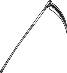 Grim reaper blade vector Black and white