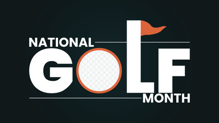 National Golf Month Designs, Golf Course and Sports Vector Graphics