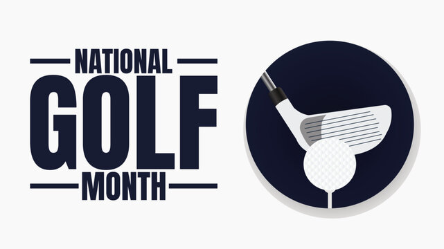 National Golf Month Designs, Golf Course and Sports Vector Graphics