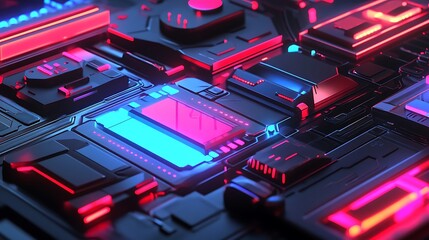 Obraz premium Futuristic Circuit Board Design