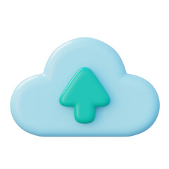 Upload to a luminous sky cloud