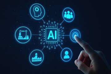 Artificial intelligence network interface with human interaction technology