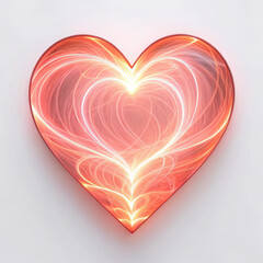red heart on gold background