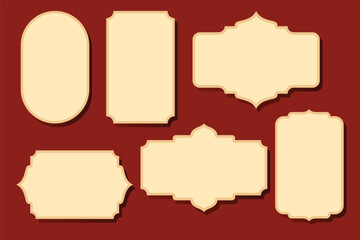 elegant vintage frames and decorative labels for invitations, certificates, and refined textual displays