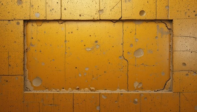Golden Ochre Polished Concrete Texture with Micro-Textures for Text Area Background