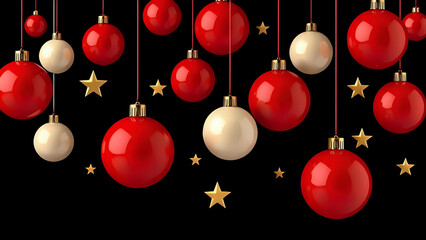 Red & white christmas balls