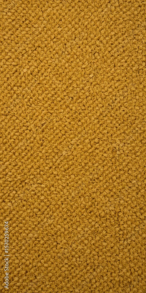 Poster textured tweed fabric with mustard yellow hue and intricate patterns for design projects