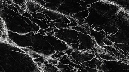 Naklejka premium Black Marble Texture with White Veins for Graphic Design and Interior Inspiration