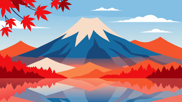 mt fuji in autumn