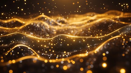 Abstract gold digital landscape (7)