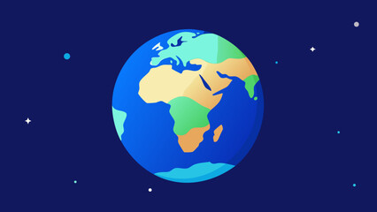 Fototapeta premium Our Planet Earth A Vibrant Illustration of Global Biodiversity and Ecosystems