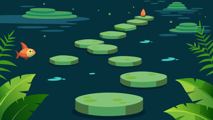 Enchanted Water Lily Path A Magical Journey Across Lily Pads