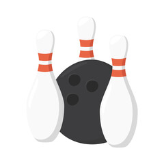 Bowling Sign Emoji Icon Illustration. Sports Vector Symbol Emoticon Design Clip Art Sign Comic Style.