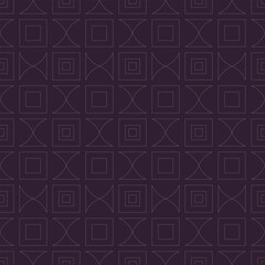 Seamless Geometric Square and Triangle Pattern – Silver Metallic Lines on Black Background – Vector Design for Wallpaper, Fabric, and Tile