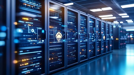 Server racks in data center