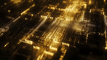 Abstract glowing circuit board pattern