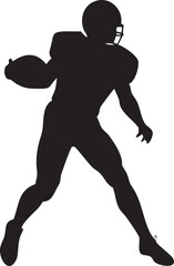 Silhouette Rugby Player