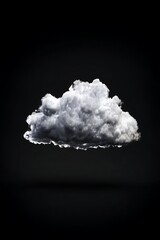 A fluffy cumulus cloud against a dark background.