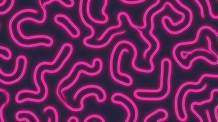 Abstract neon pink patterns on dark background