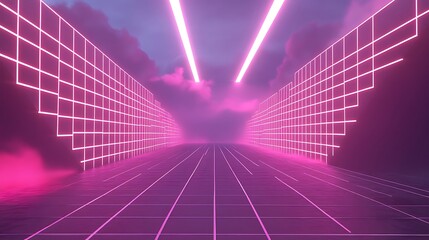 Neon grid pathway (1)