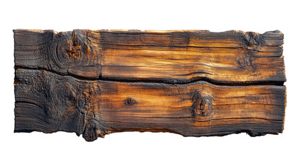 A Close-up Of A Weathered Wooden Plank With A Rustic Burnt Appearance The Wood Is Dark Brown And Has A Rough Texture There Are Cracks And Knots In The Wood As Well As Some Charred Areas The Plank Is I