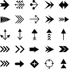 Collection of Vector Arrows in Multiple Directions for Infographics and Design