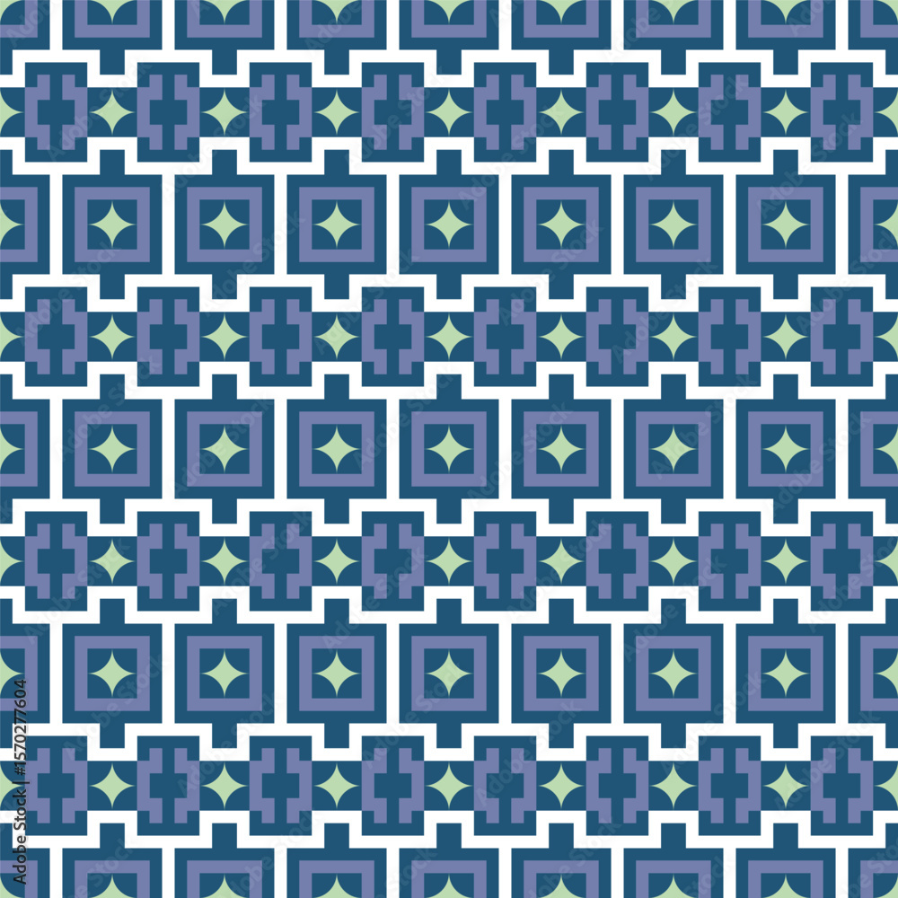 Poster geometric repeating box star abstract design seamless tileable pattern
