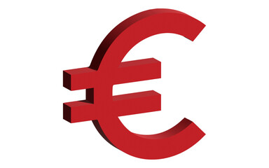 3D euro symbol, png euro symbol, vector euro symbol in 3D
