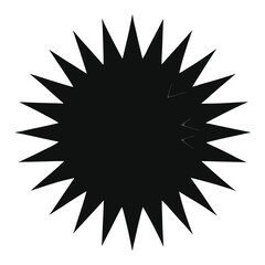 Dynamic spiked burst shape with gradient edge for advertising and banners