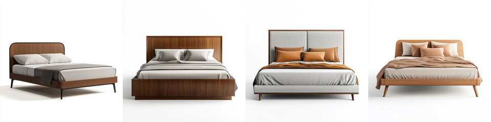 bed frame with a sleek modern design