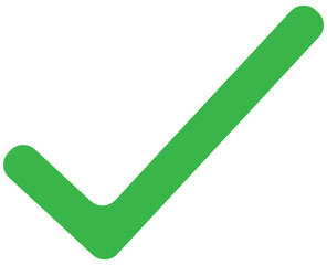 Bright Green Checkmark Icon isolated on transparent background , green check mark pnd