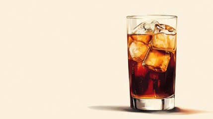 Iced Drink in Glass - Studio Shot