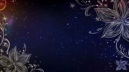 Abstract floral space background