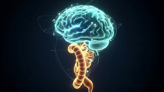 Depicting Brain Gut Connection Concept Illustration