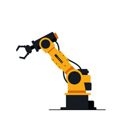 Fototapeta premium Industrial Robot Arm Illustration::Automated Manufacturing and Engineering Concept