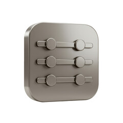 3D Adjustment Setting Control Slider for Level and Equalizer Option