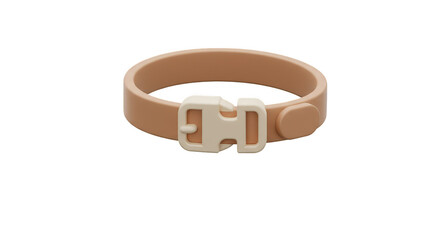 3D Beige Collar Buckle Pet Accessory Isolated for Dog Puppy