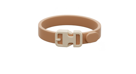 3D Beige Collar Buckle Pet Accessory Isolated for Dog Puppy