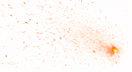 Fiery Sparks Exploding in a Dynamic Display 1.
