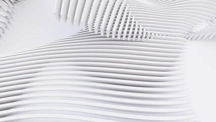 Fototapeta premium Abstract Curved Shapes. White Circular Background.