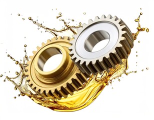 Gears and oil splash