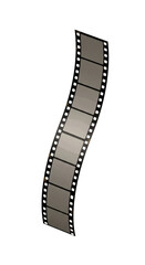 Fototapeta premium 3D Film Reel Movie Cinema Strip on Black Background