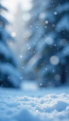 Delicate Snowflakes Falling on Softly Blurred Winter Background ? Perfect for Holiday and Weather Projects