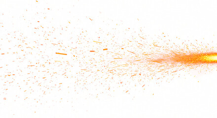 Dynamic Burst of Orange Sparks and Glowing Energy Streaking Across.
